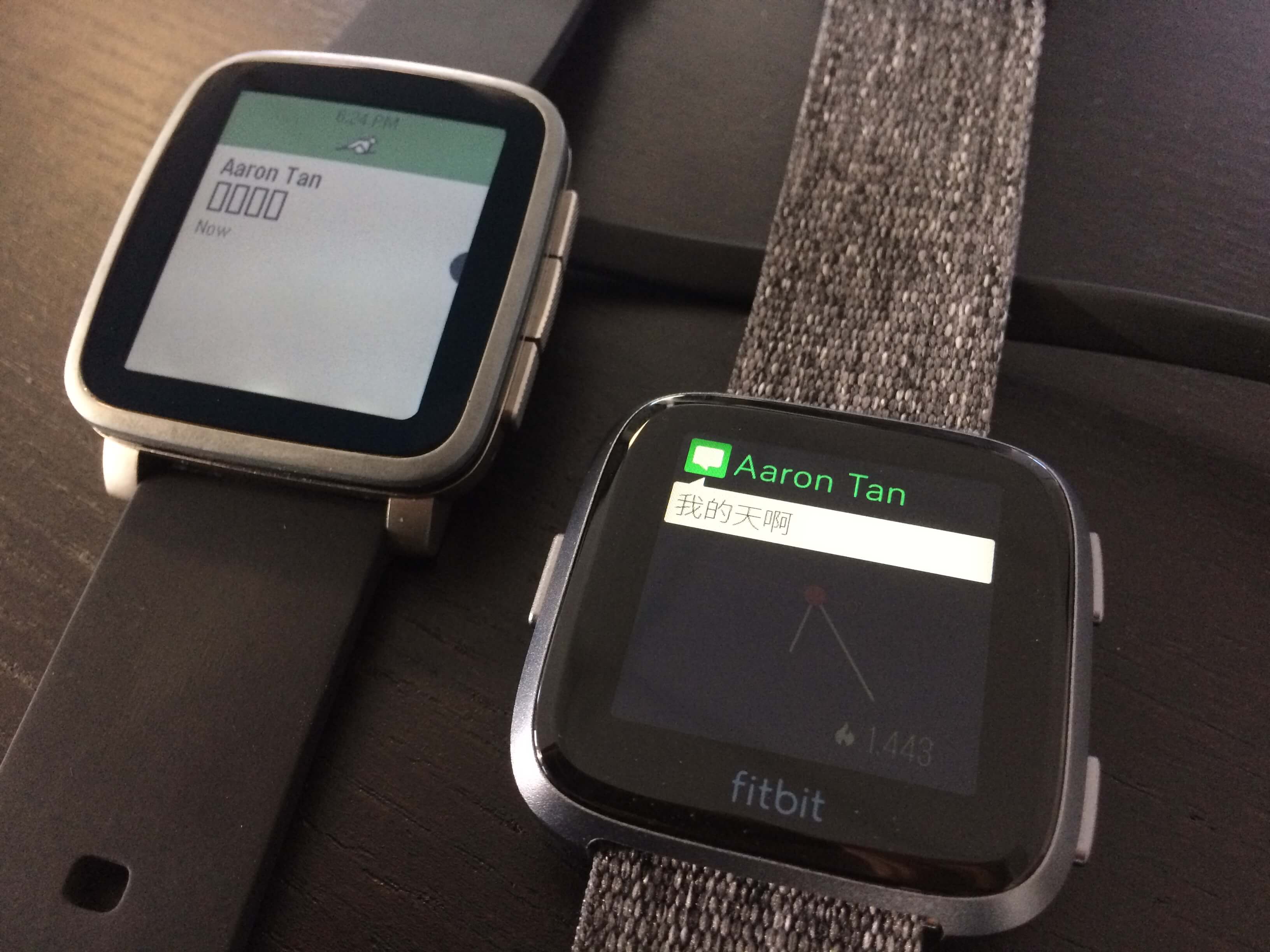 Pebble Time 2 and Fitbit Versa notification